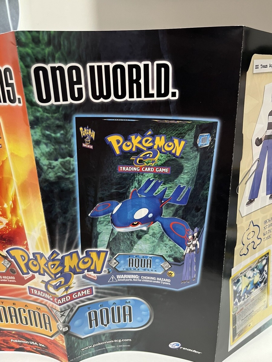 Pokemon Ex Team magma Vs Team Aqua Promo 5 Fold Display Rare!