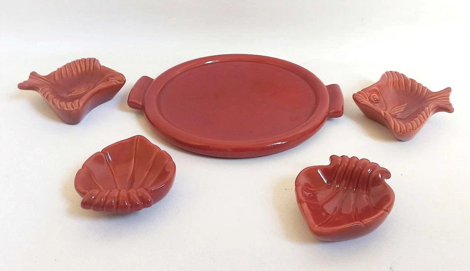 Serviteur céramique rouille Magdalithe Années 50 - Photo 4/4