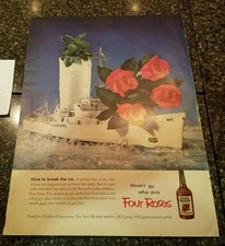 1952 Four Roses Whiskey Vintage Magazine Ad "Wouldn't you rather drink Four..."