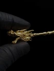 1 Oz 999 Fine Silver Gold Gilded Dragon Staff in Protective Tube Only 100 Minted