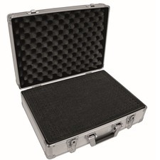 Perel Valise à outils aluminium 455 x 330 x 152 mm avec mousse prédécoupée et