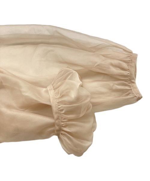 Ameri                    Sheer blouse beige 02110… - image 4