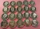 1999-S JOHN F. KENNRDY SIVER PROOF HALF DOLLARS. FULL ROLL OF 20. STUNNING.