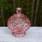 Vintage LE Smith PINK Moon & Stars Candy Dish with Lid