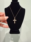 New 10k Solid Gold Cross Pendant - NO CHAIN — photo 3