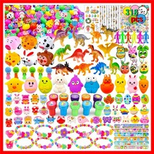 318 pcs Easter Eggs 100 pack Easter Eggs Bulk wtih 218 Toys inside Small Toys...