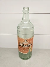 MOXIE Embossed 1 Pint 10 oz Soda Pop Bottle Needham Heights MASS Boston