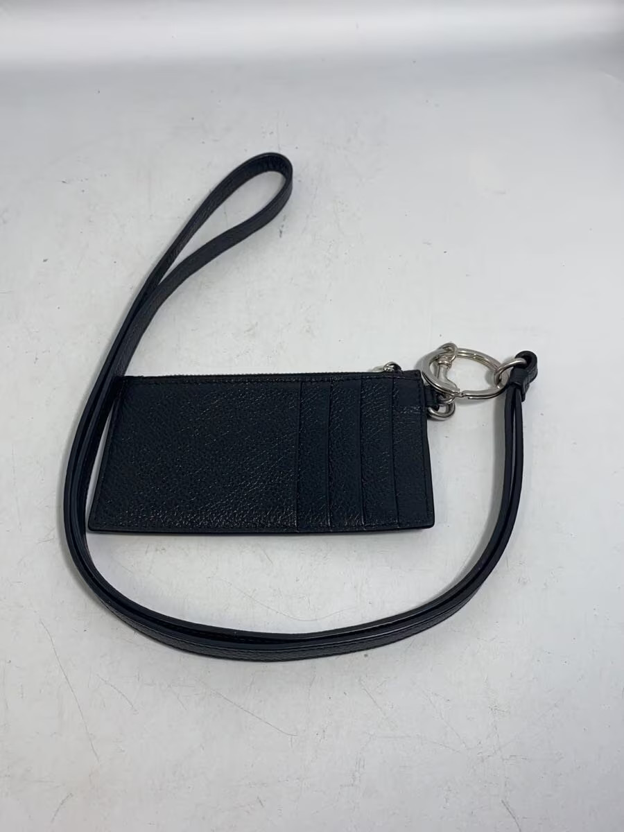 BALENCIAGA Card Case Leather Black Men's thumbnail 2