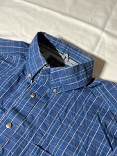 Ariat Pro Series Blue Striped Button Down Cowboy Western Size XL