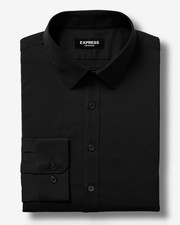 NEW EXPRESS 78 BLACK EXTRA SLIM WRINKLE RESISTANT PERFORMANCE DRESS SHIRT SZ XL