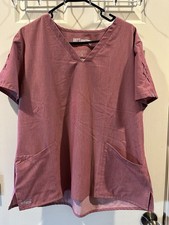 Grey's Anatomy By Barco Pink Scrub Top Size Xl Poly Rayon Short Sleeve