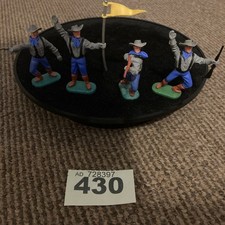 Soldatini di cavalleria confederati americani Timpo vintage con bretelle nere