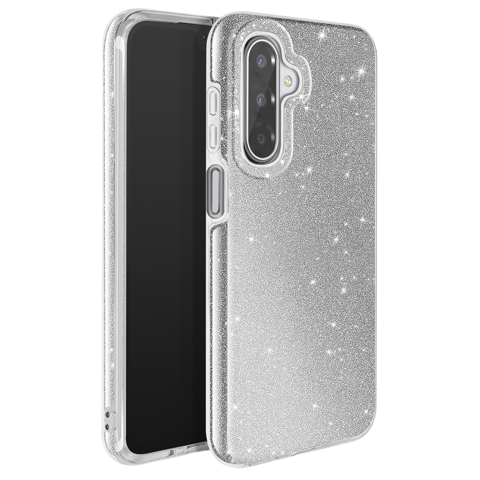 Coque Galaxy A17 argentée pour briller en soirée et au bureau