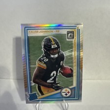 2025 Donruss Optic Rated Rookie Silver Holo #232 Kaleb Johnson Steelers