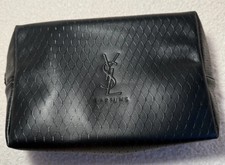YSL YVES SAINT LAURENT Beaute black cosmetic bag w/zipper