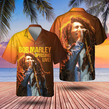 Uprising Live Bob Marley Hawaiian Shirt, Button Down, S-5XL Size, Gift For Fans
