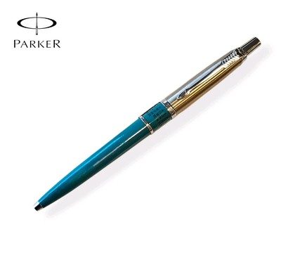 #ad Vintage Parker Jotter Turquoise Calander Brass Threads Pre 81 $30.50