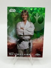 2025 Topps Chrome Star Wars Sapphire Green #83 Luke Skywalker 25/99