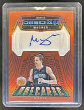 2023-24 Obsidian Moritz Wagner Volcanic Signatures Orange Flood Auto #/75