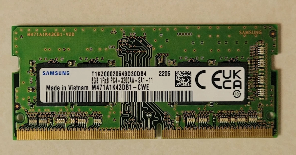 Samsung DDR4 SDRAM Network Server 8 GB Capacity per Module Memory