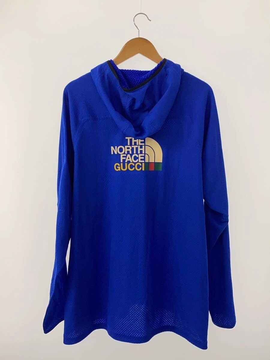 GUCCI Felpa con Cappuccio Zip XL Blu Poliestere Giacca Casual 663909 #EG AGA