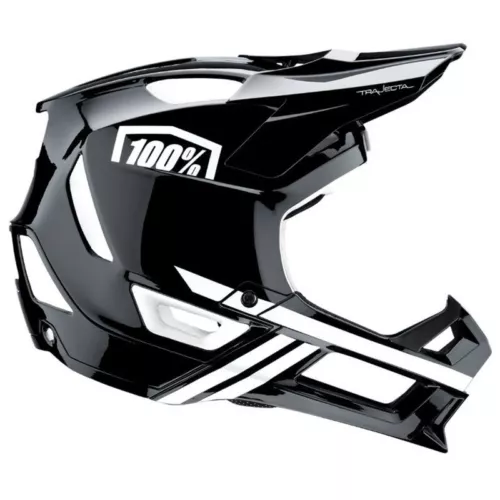 100% Trajecta Essential MTB BMX Bicycle Black/White Helmet - Pick Size