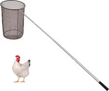 Chicken Catcher Poultry Catch Net with Stainless Steel Telescopic Pole for Outdo