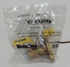 Webstone Valve 40403 3/4" IPS x Flanged Forged Brass Full Port Isolator Ball