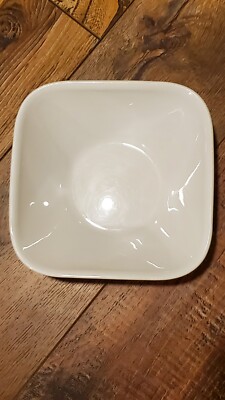 1 Corelle Vitrelle Pure White 6-1/4'' Square Soup Cereal Bowl 2 Cups