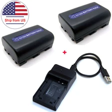 Battery / Charger For NP-FM55H Sony DSLR A100 Alpha A100 DSLR-A100B DSLR-A100K