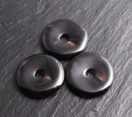 Edelstein Donuts A-L 20 30 40 50 mm für Lederband Kette Pi Scheibe Steinschatz - Bild 248 von 273