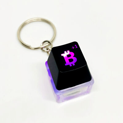 USD BTC Switch Tester Keychain, Pray for Wealth, Money +1, Fidget Toys Device