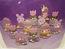 Distlefink Designs 12 Easter Jelly Bean Cups PLASTIC CANVAS CRAFT KIT Sealed NEW