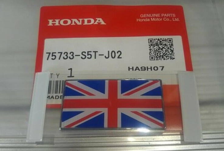 HONDA GENUINE OEM CIVIC EP3 Rear UNION JACK FLAG Emblem Badge