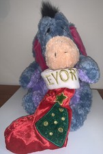Disney Store Eeyore With Stocking 13  Plush 2001