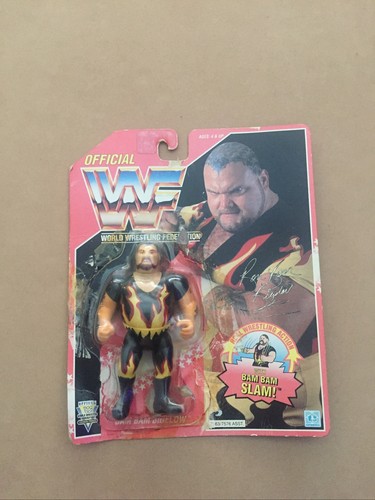Vintage Wwf Hasbro Bam Bam Bigelow On Card 1993...