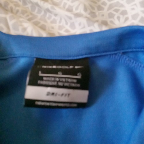 Nike Dri Fit Maaco Project One Blue Golf Polo Mens Large Button Up - Picture 3 of 7