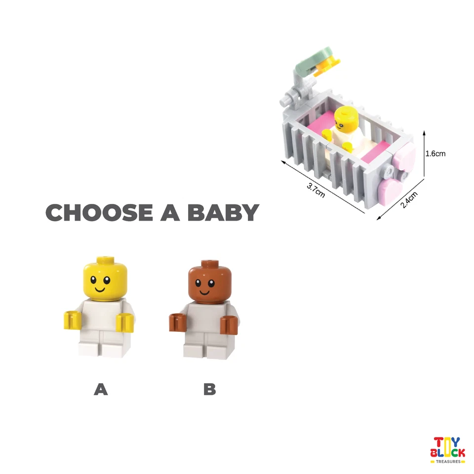 Marco de nacimiento de bebé personalizado - Arte de pared unisex para guardería con minifigura personalizada Foto 4 de 4