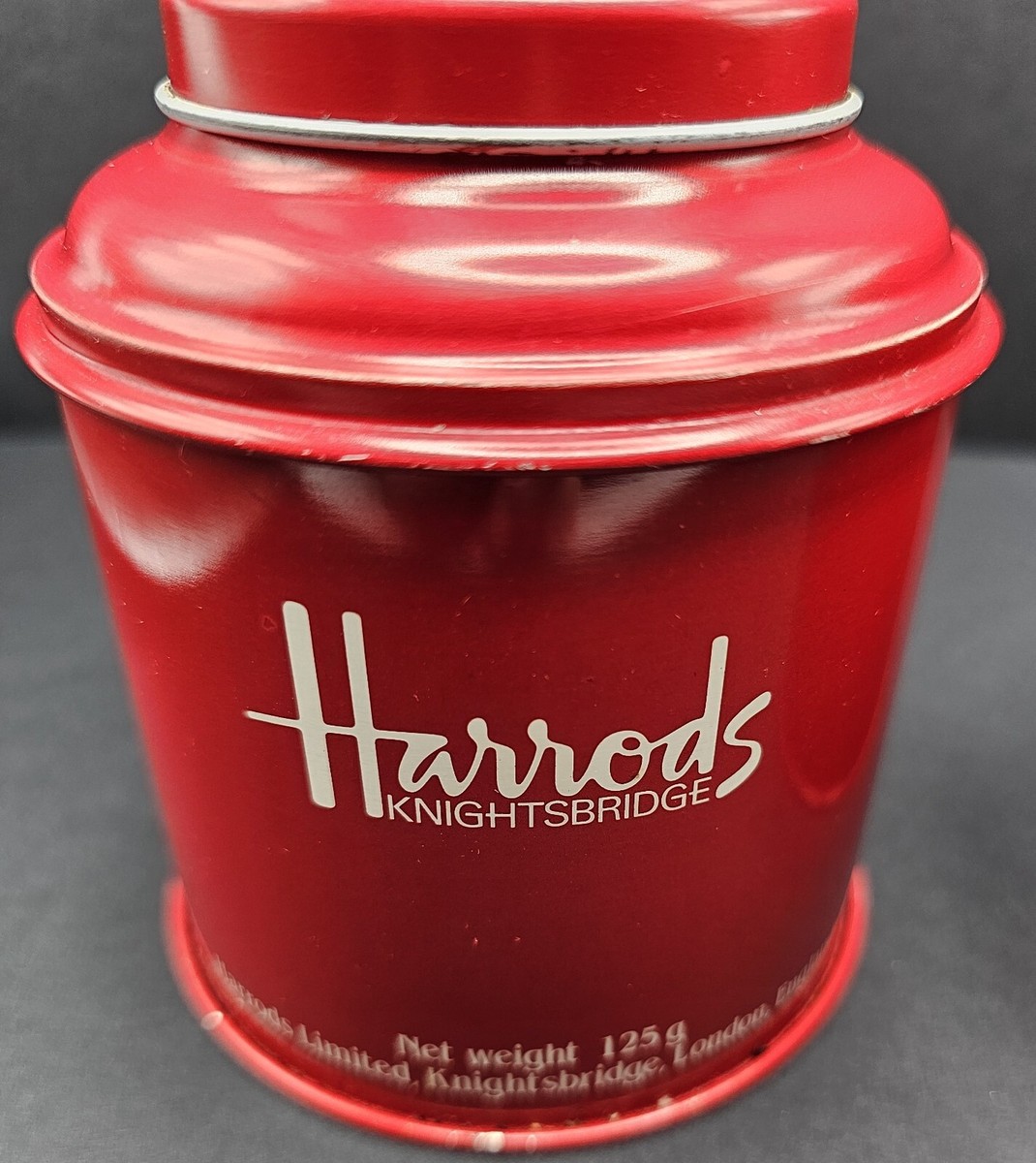 2 VTG Harrods Red Tea Tins with Lids (A7) | eBay