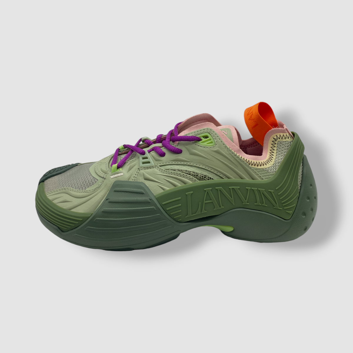 アハランワサハラン Lanvin Men's Green Flash-X Mesh Runner Sneakers Shoes Size 40-41