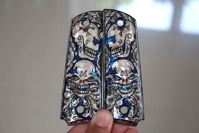 Vitoonwood Sugar Skull Art Madre De Perla Para Taurus Pt92, | Meses Sin Interés - Foto 5