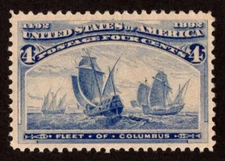 KAPPYS US SCOTT 233 – 1893 4c Fleet of Columbus MNH VF CV $180 SB177