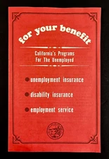 1975 California Unemployment Programs Social Services Insurance Vintage Booklet