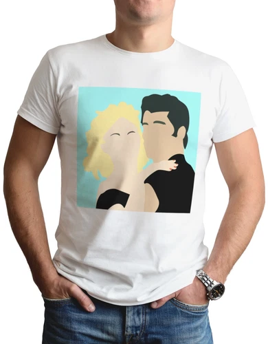 Grease T-Shirt Mens Top Tee Gift Classic Film Travolta Movie Danny Sandy America