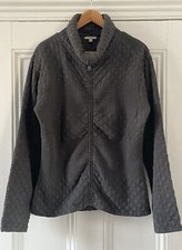 Un Deux Trois 123 Women’s Vintage Grey Quilted Stretch Jacket Uk 14-16 Eu 42-44