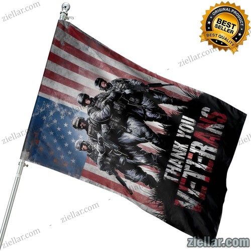 Double Sided Garden Flag for Veterans - Patriotic Outdoor Yard Decor Gift - Picture 3 of 5