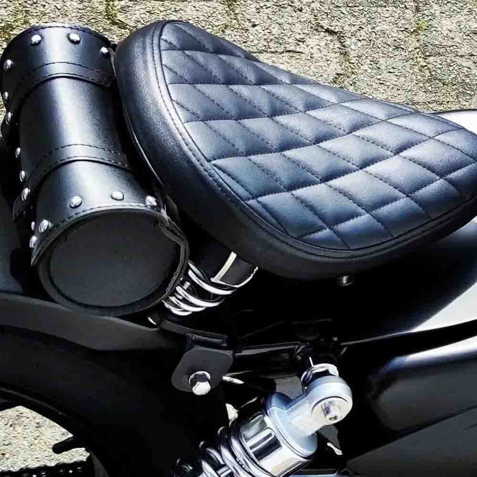 Bobber Motorcycle Spring Solo Seat For Yamaha Virago XV1100 XV750 XV535 XV250 US - Image 2 of 4