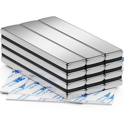 Imanes de barra delgada de neodimio con adhesivo de doble cara 12 Pack 60 mm