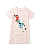 Tea Collection 12 Island Bird Girl Dress T-shirt Short Sleeve