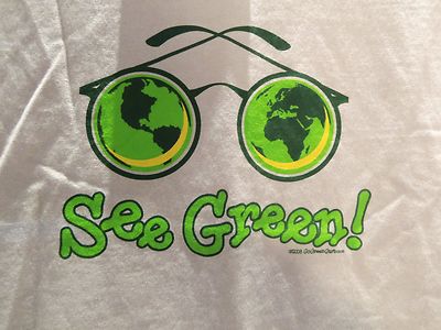  GO GREEN ENVIRONMENT RECYCLE  SAVE THE PLANET T-SHIRT (XL) CLIMATE CHANGE